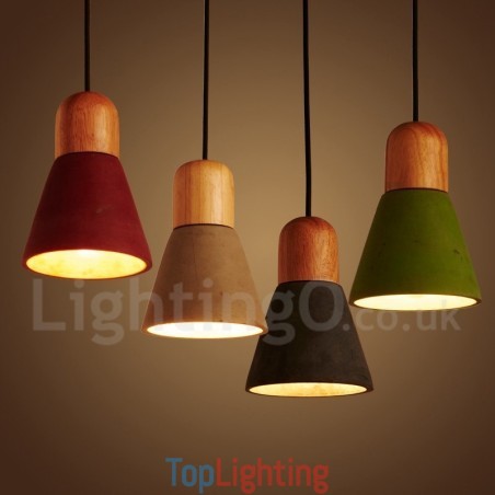 Modern Contemporary Wood Multi Colors Concrte Pendant Light Modern Contemporary Wood Multi Colors Concrte Pendant Light