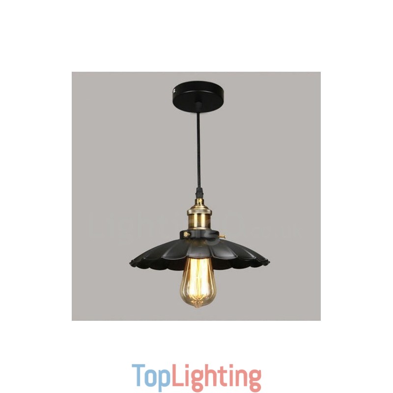 Black Metal Vintage Pendant Light