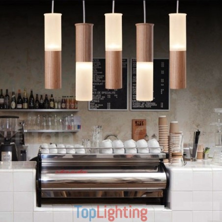 Modern Contemporary 5 Light Wooden Pendant Light Modern Contemporary 5 Light Wooden Pendant Light