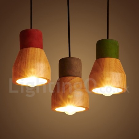 Vintage Wood Concrte Pendant Light Vintage Wood Concrte Pendant Light