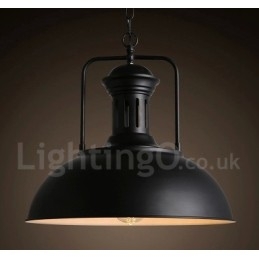 Black Country Vintage Metal Pendant Light