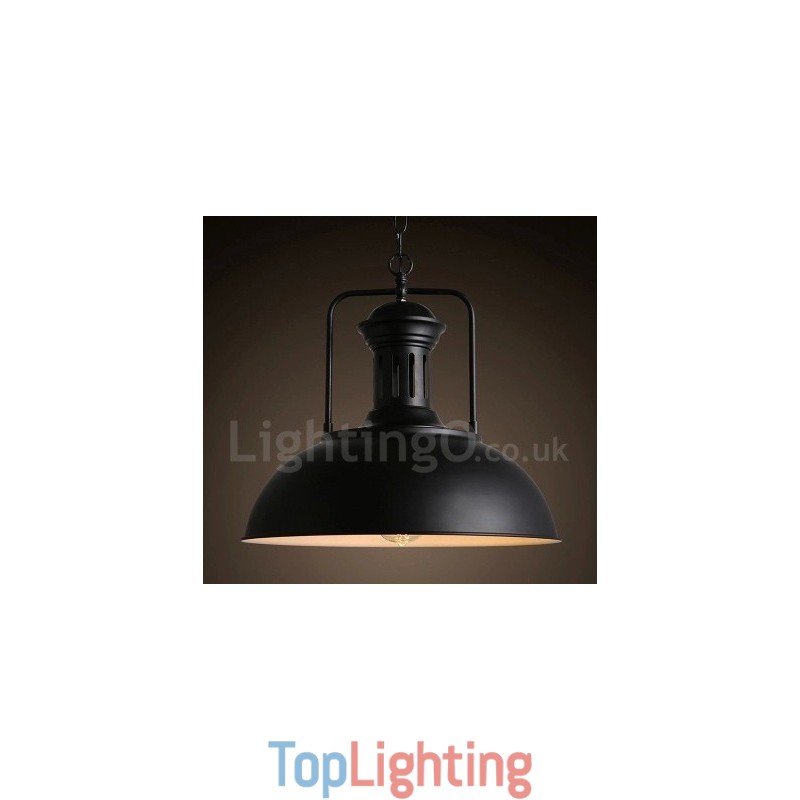 Black Country Vintage Metal Pendant Light