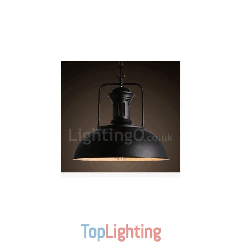 Black Country Vintage Metal Pendant Light
