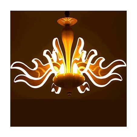 The Art Of Imitation Wood Grain Imported Acrylic Chinese Simple Chandelier The Art Of Imitation Wood Grain Imported Acrylic Chinese Simple Chandelier