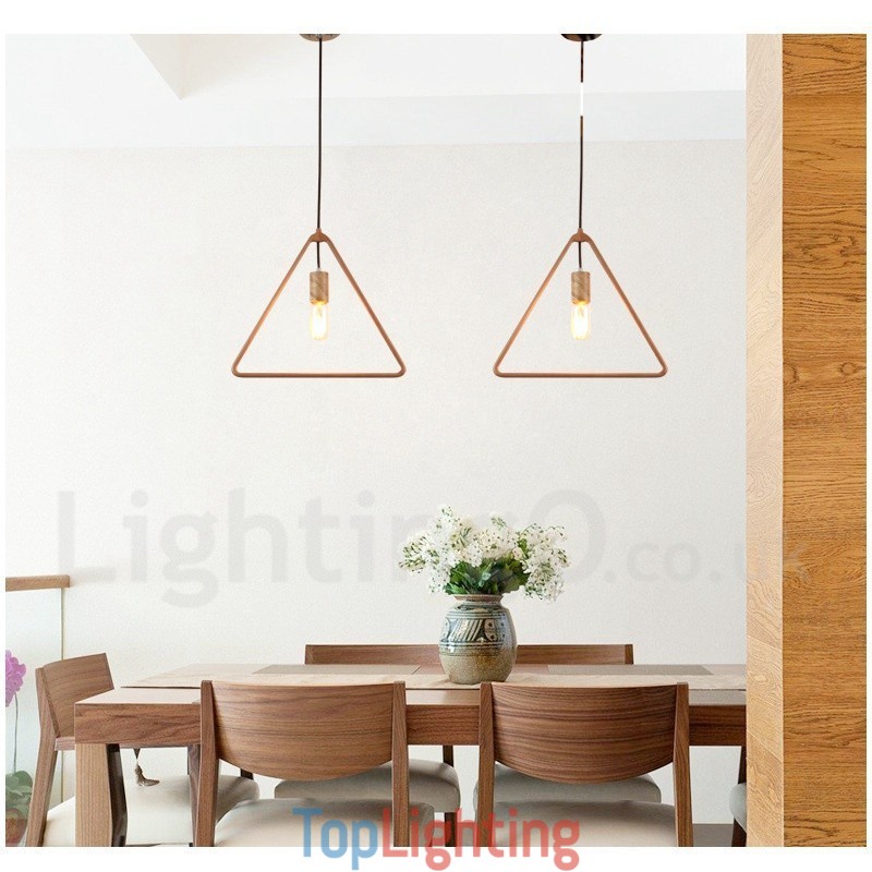 1 Light Rustic Lodge Wooden Pendant Light
