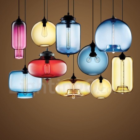Modern Contemporary Multi Colors 1 Light Glass Pendant Light Modern Contemporary Multi Colors 1 Light Glass Pendant Light