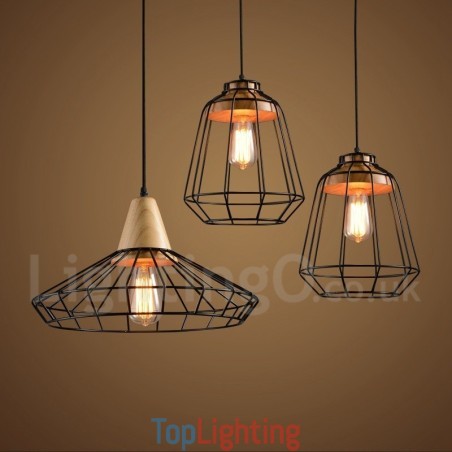Country Metal Wooden Pendant Light Country Metal Wooden Pendant Light