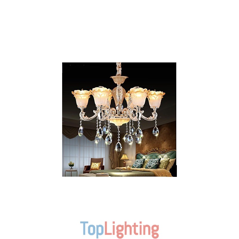 European Style Retro Crystal Pendant lamp Americange lamp