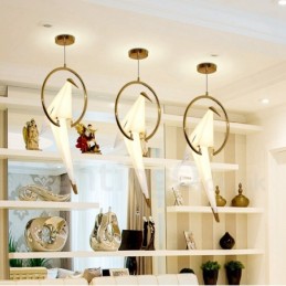 Modern Contemporary Paper Crane 1 Light Pendant Light