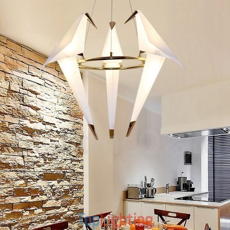 Modern Contemporary Paper Crane 3 Light Pendant Light Modern Contemporary Paper Crane 3 Light Pendant Light
