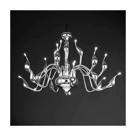 Modern Chandelier Light 18 Lights G4 Chrome Finish Modern Chandelier Light 18 Lights G4 Chrome Finish