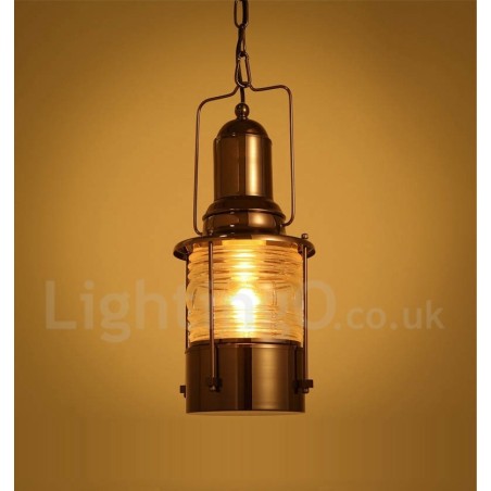 Retro Vintage 1 Light Lantern Copper Pendant Light Retro Vintage 1 Light Lantern Copper Pendant Light