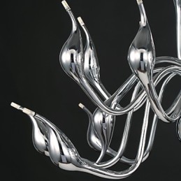 Modern Chandelier Light 18 Lights G4 Chrome Finish