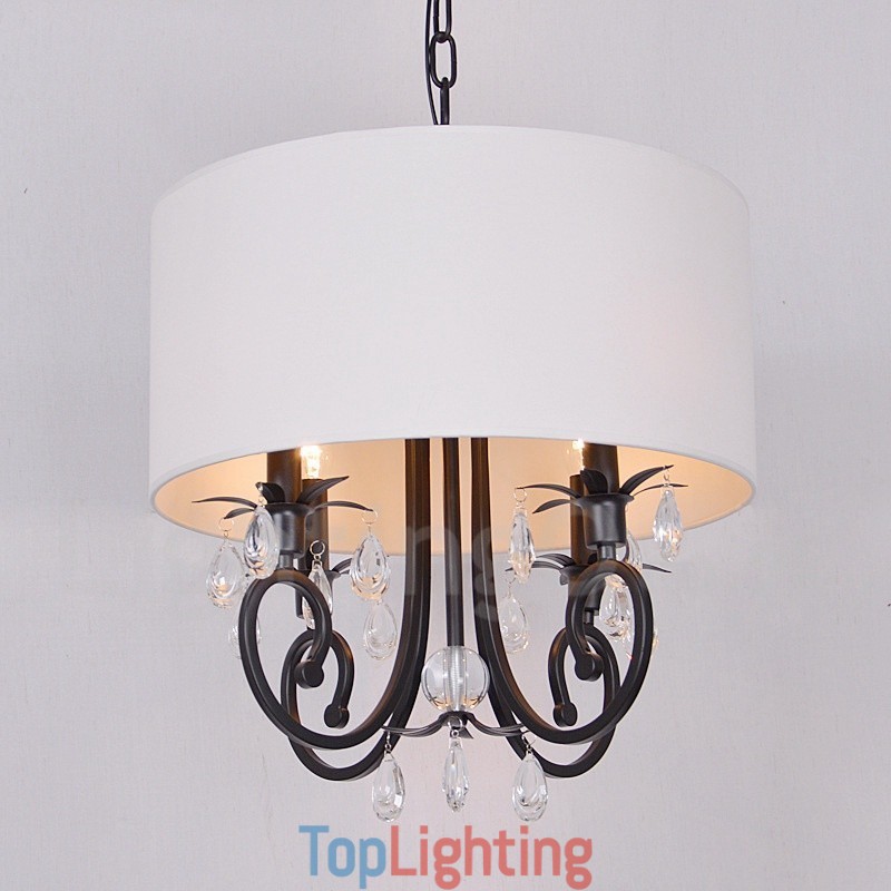 Rustic Lodge Metal Drum Pendant Light