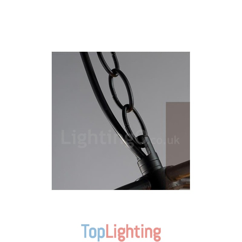 6 Light Metal Globe Vintage Pendant Light