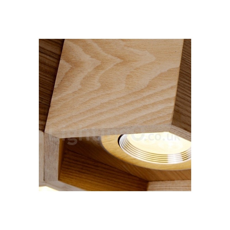 6 Light Wood Modern Contemporary Pendant Light