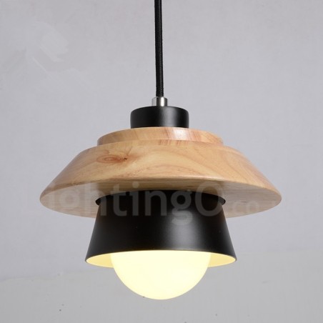 Metal Wood 1 Light Pendant Light Metal Wood 1 Light Pendant Light