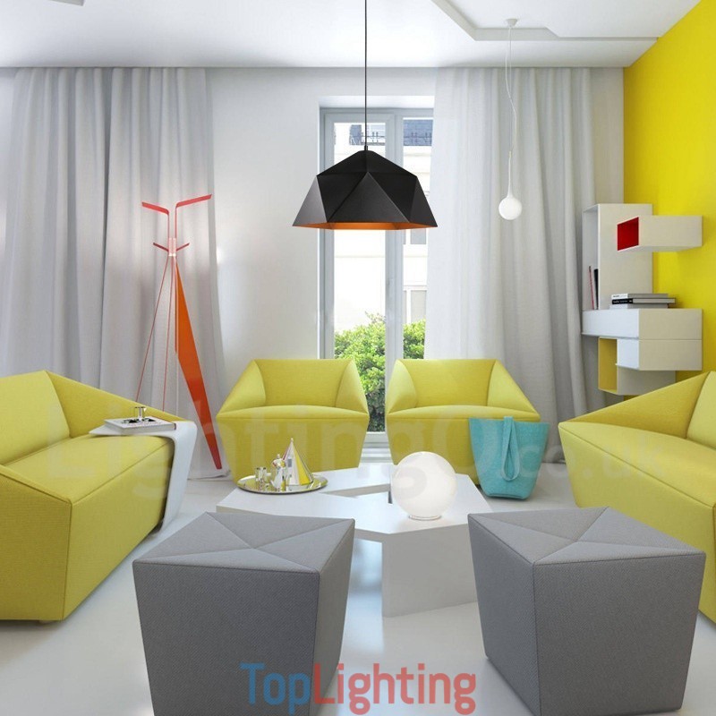 Black 1 Light Modern Contemporary Pendant Light