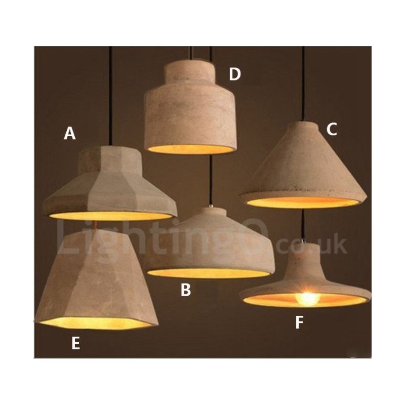Modern Contemporary Concrte Single Light Pendant Light
