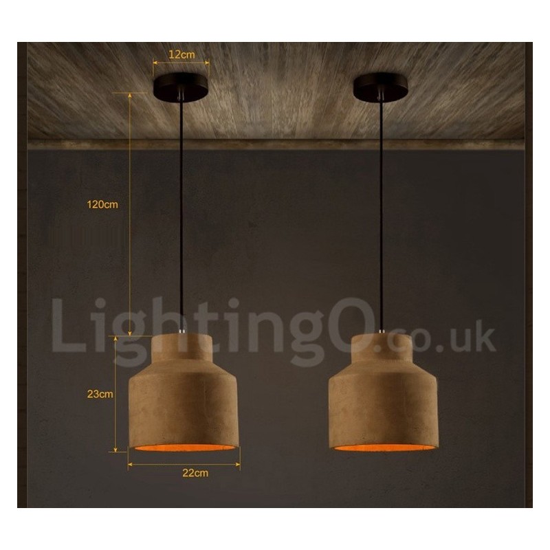 Modern Contemporary Concrte Single Light Pendant Light