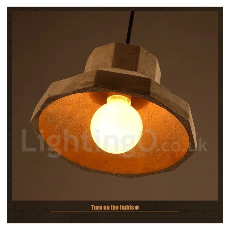 Modern Contemporary Concrte Single Light Pendant Light