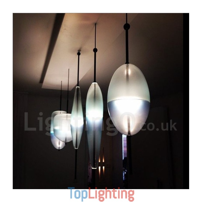 Modern Contemporary Gradient Color Pendant Light with Glass Shade