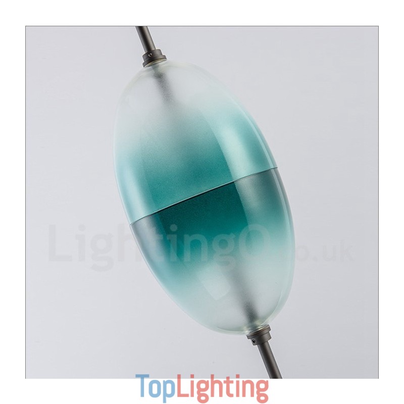 Modern Contemporary Gradient Color Pendant Light with Glass Shade