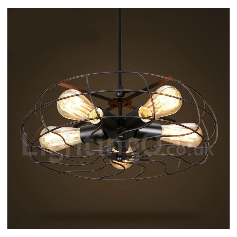 Retro Vintage 5 Light Pendant Light