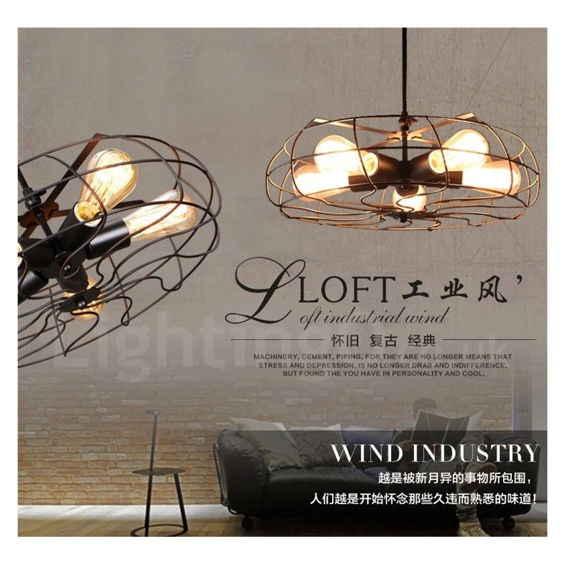 Retro Vintage 5 Light Pendant Light
