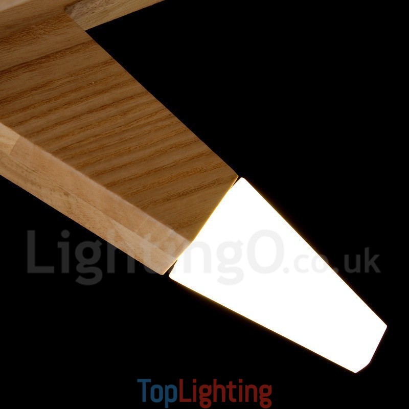 Modern Contemporary Wood 12 Light Pendant Light