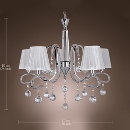 Modern Contemporary Crystal Electroplated Chandelier