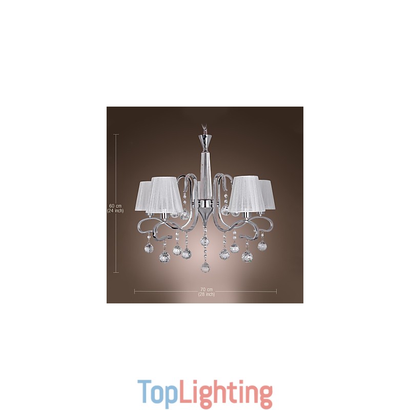Modern Contemporary Crystal Electroplated Chandelier