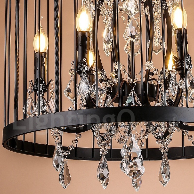 Retro Vintage Metal 4 Light Birdcage Pendant Light