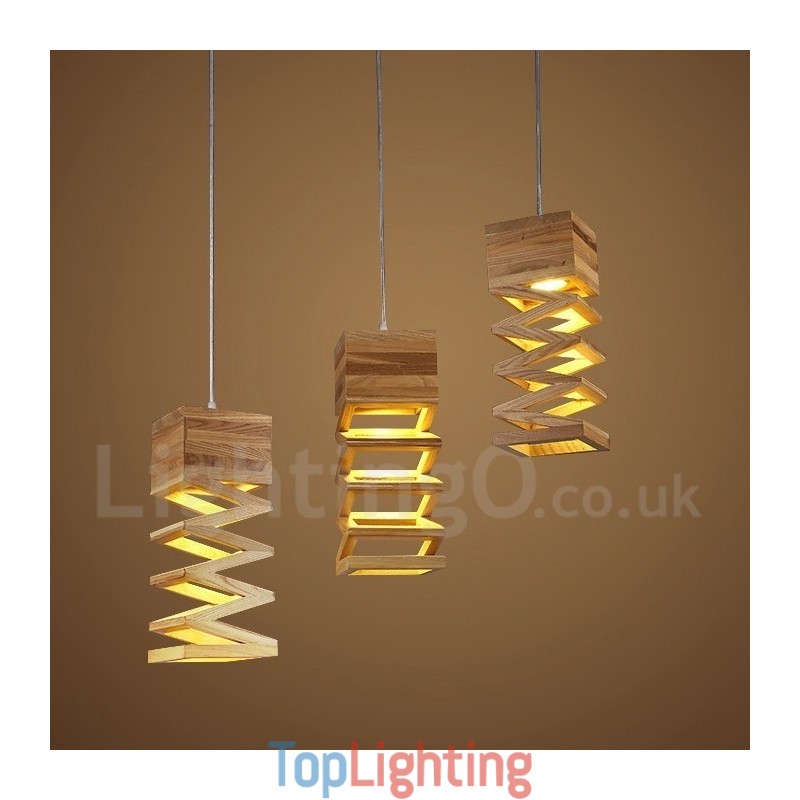 Modern Contemporary Wood Pendant Light