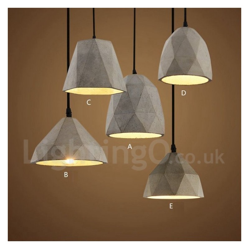 Vintage Concrte 1 Light Pendant Light