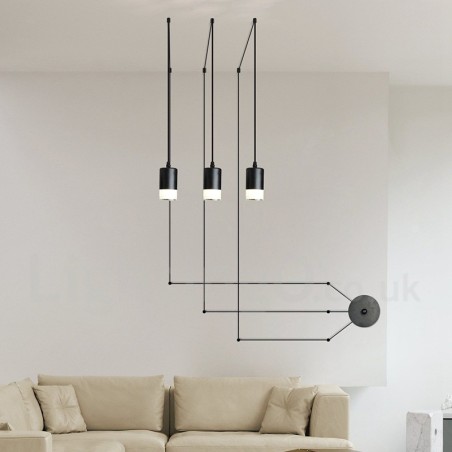 For 3 Light Black Pendant Light with Glass Shade For 3 Light Black Pendant Light with Glass Shade