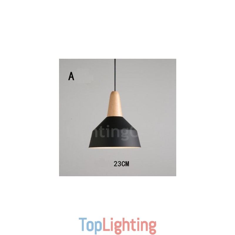 Modern Contemporary Wood Metal Multi Colors Pendant Light