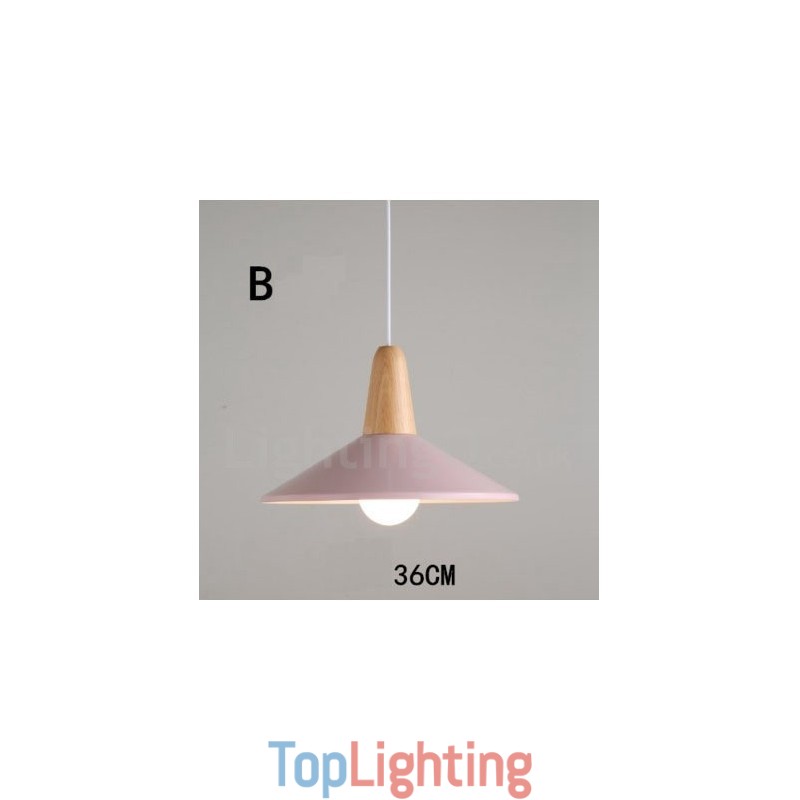 Modern Contemporary Wood Metal Multi Colors Pendant Light