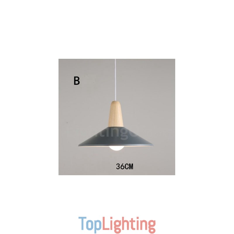 Modern Contemporary Wood Metal Multi Colors Pendant Light