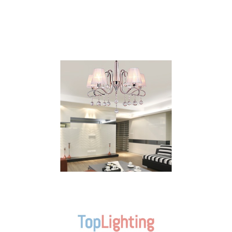Modern Contemporary Crystal Electroplated Chandelier