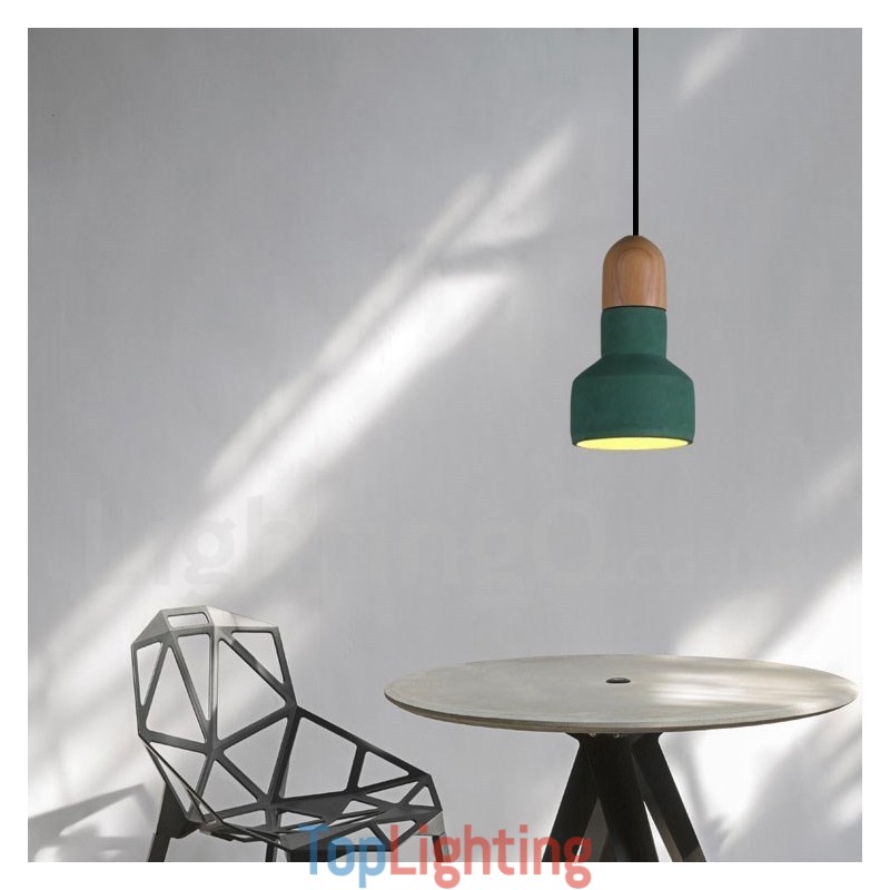 Vintage Wood Concrte Multi Colors Pendant Light for Lamp