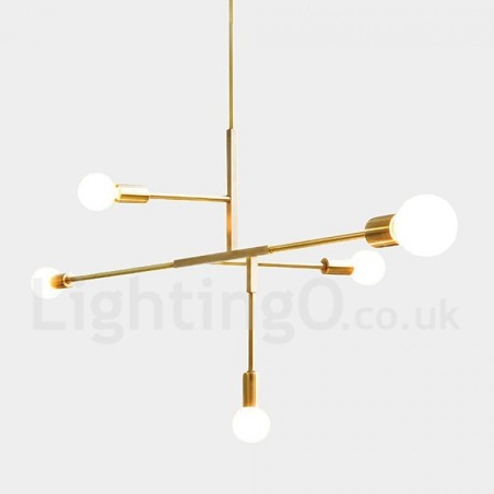 Modern Contemporary Copper 5 Light Chandelier Lamp Modern Contemporary Copper 5 Light Chandelier Lamp