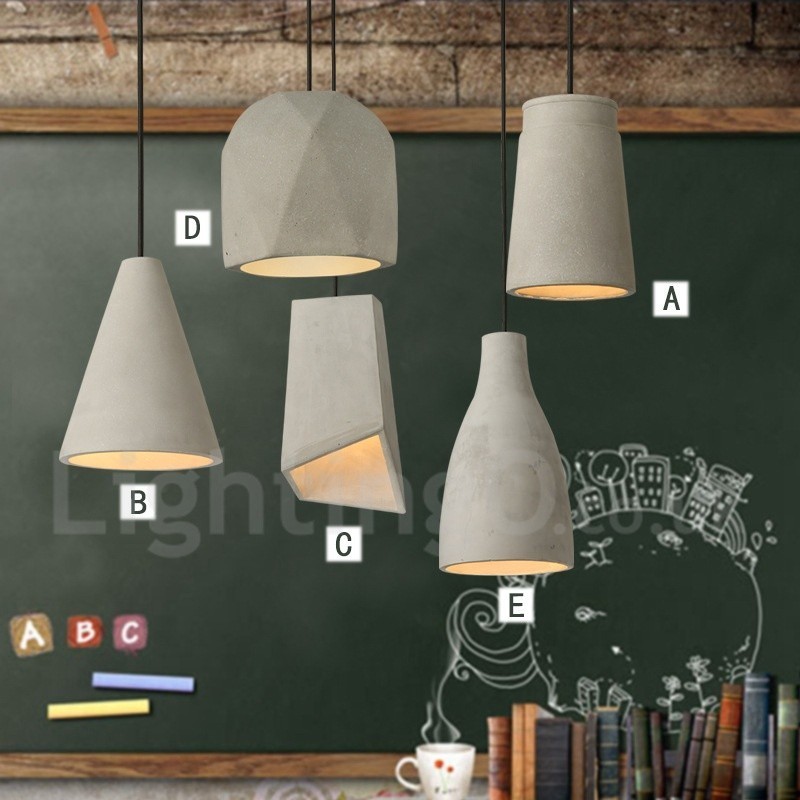 1 Light Concrte Pendant Light