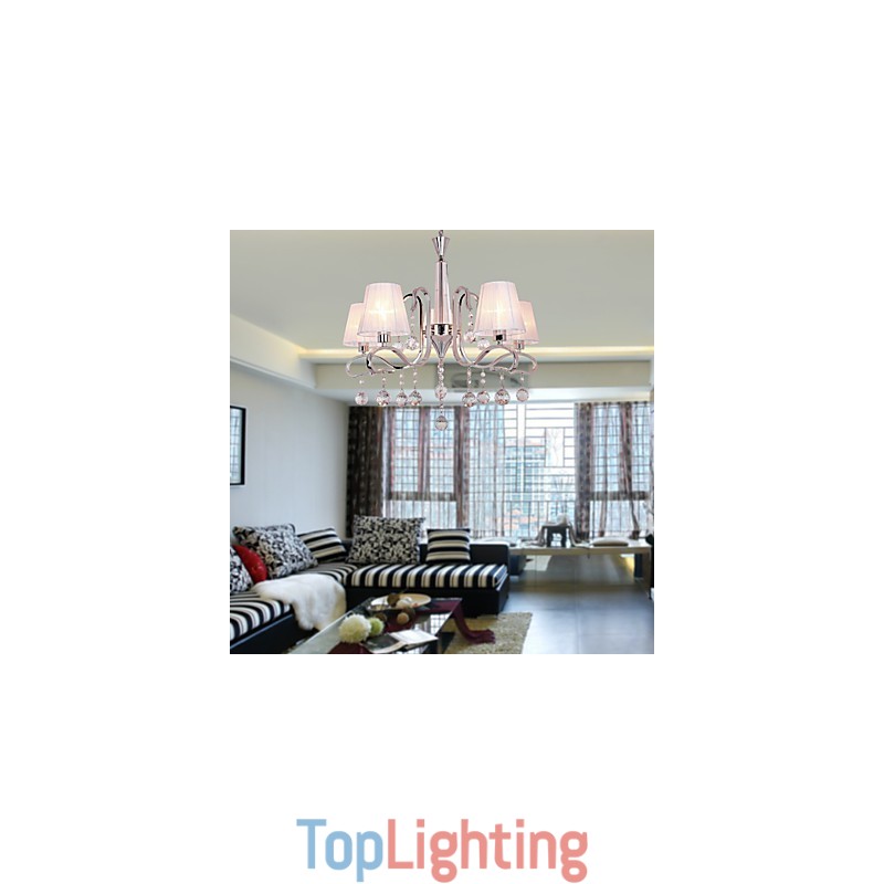 Modern Contemporary Crystal Electroplated Chandelier