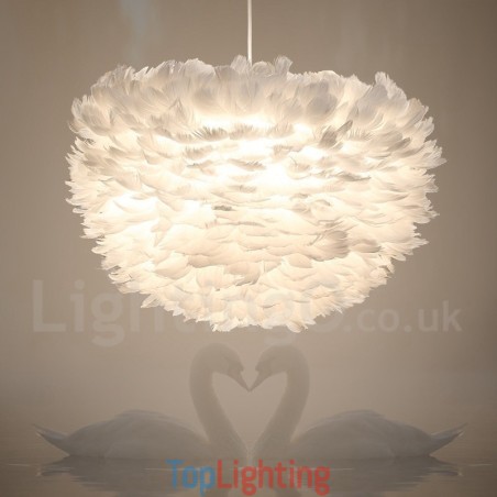 White Feather Pendant Light White Feather Pendant Light