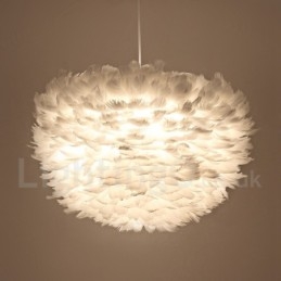 White Feather Pendant Light