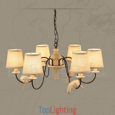 6 Light Rustic Lodge Vintage Pendant Light 6 Light Rustic Lodge Vintage Pendant Light