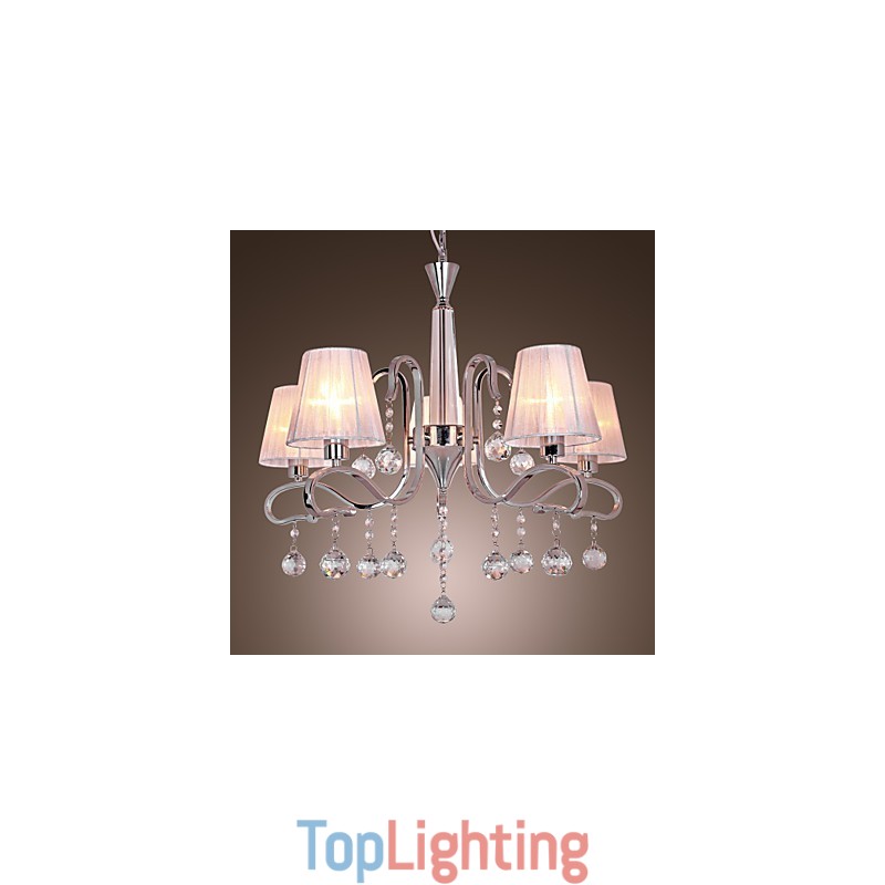 Modern Contemporary Crystal Electroplated Chandelier