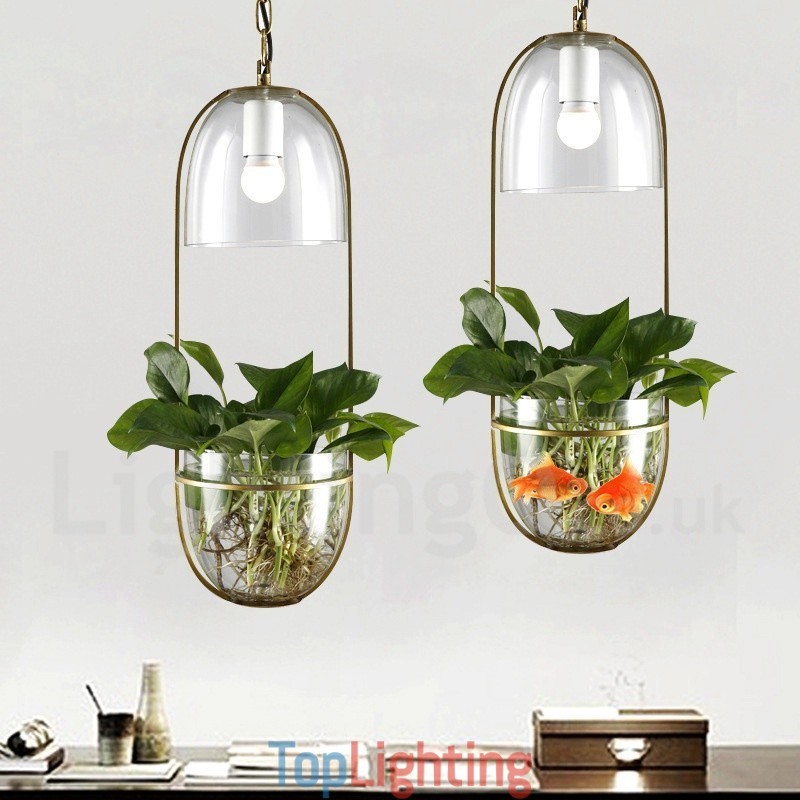 Rustic Lodge Metal Glass Pendant Light