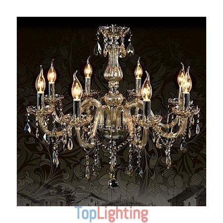 8 Lights Luxury Crystal Chandelier Cognac Color K9 Crystal Chandelier 8 Lights Luxury Crystal Chandelier Cognac Color K9 Crystal Chandelier